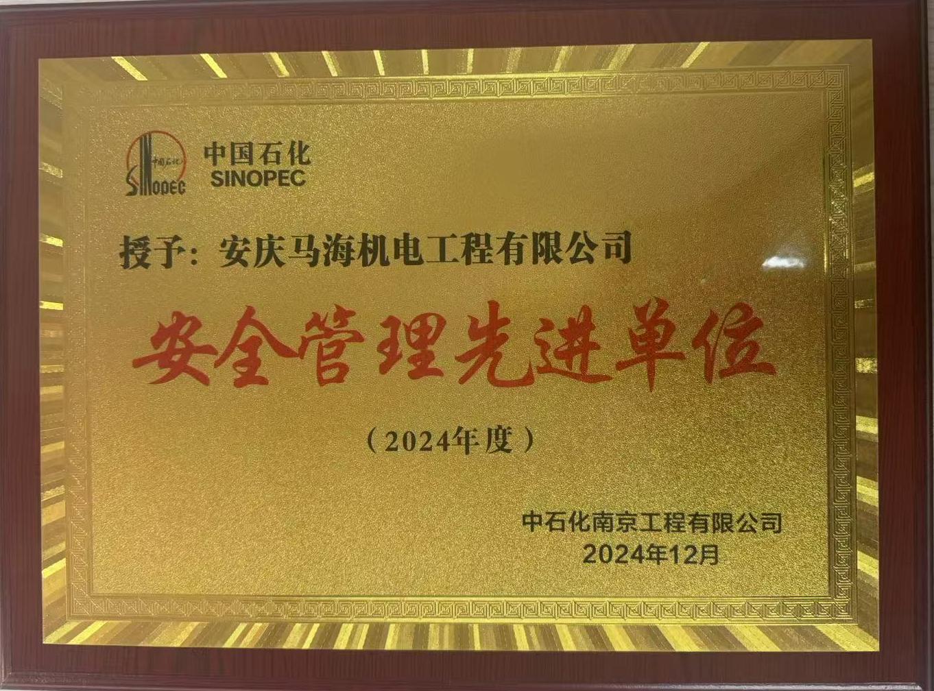 安全管理******單位——中石化南京工程公司 安全管理******單位——中石化南京工程公司